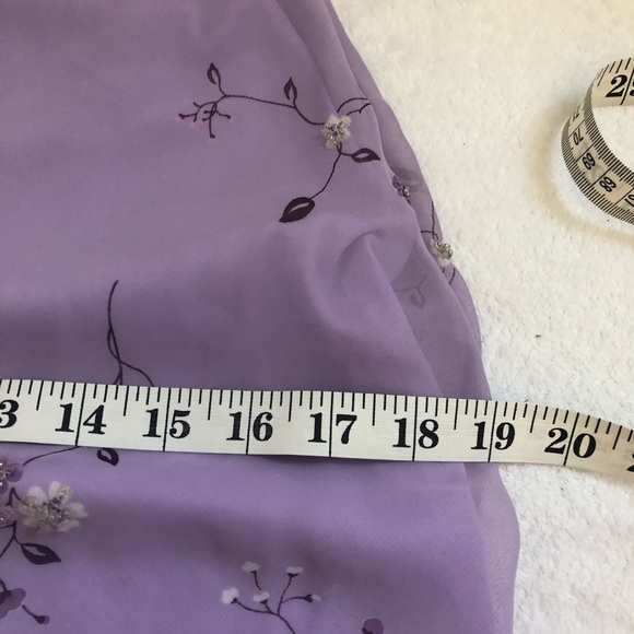 Bob Mackie Beaded Vintage 90s Purple Maxi Dress - Picture 8 of 9